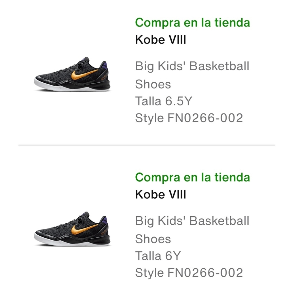 Nike Kids Sneakers Black and Orange